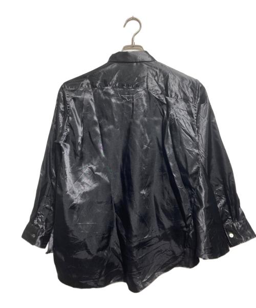COMME des GARCONS（コムデギャルソン）COMME des GARCONS (コムデギャルソン) Twisted Polyester Blouse：捻じれ変形シャツ ブラック サイズ:XSの古着・服飾アイテム