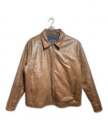 EXPANSION NEW YORK（エクスパンションニューヨーク）の古着「THE GOLDS WICK CALF LEATHER JACKET/ゴールドウィックカーフレザージャケット」｜ブラウン