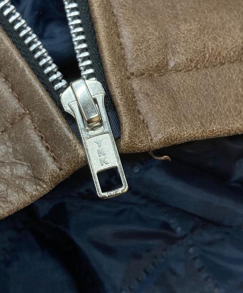 EXPANSION NEW YORK（エクスパンションニューヨーク）EXPANSION NEW YORK (エクスパンションニューヨーク) THE GOLDS WICK CALF LEATHER JACKET/ゴールドウィックカーフレザージャケット ブラウン サイズ:ＸＬの古着・服飾アイテム