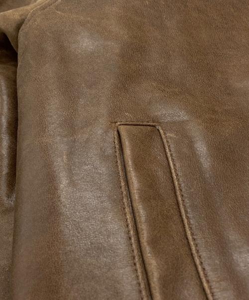 EXPANSION NEW YORK（エクスパンションニューヨーク）EXPANSION NEW YORK (エクスパンションニューヨーク) THE GOLDS WICK CALF LEATHER JACKET/ゴールドウィックカーフレザージャケット ブラウン サイズ:ＸＬの古着・服飾アイテム