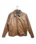 EXPANSION NEW YORK（エクスパンションニューヨーク）の古着「THE GOLDS WICK CALF LEATHER JACKET/ゴールドウィックカーフレザージャケット」｜ブラウン
