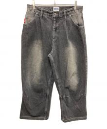 9090（9090）の古着「King Logo Buggy Denim Pants」｜ブラック