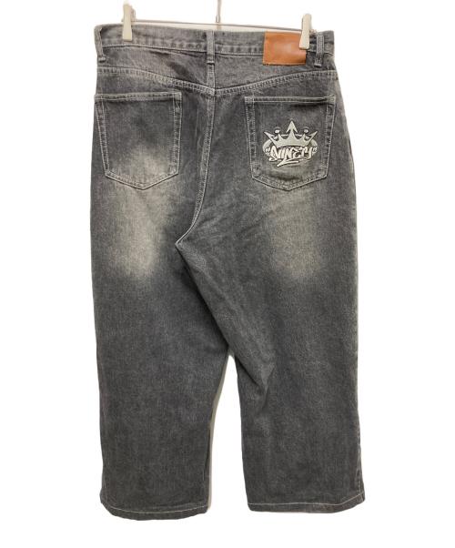 9090（9090）9090 (9090) King Logo Buggy Denim Pants ブラック サイズ:XLの古着・服飾アイテム