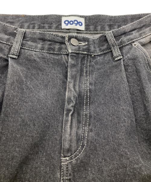 9090（9090）9090 (9090) King Logo Buggy Denim Pants ブラック サイズ:XLの古着・服飾アイテム