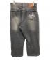 9090 (9090) King Logo Buggy Denim Pants ブラック サイズ:XL：6000円