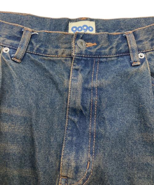 9090（9090）9090 (9090) King Logo Wide Tuck Denim Pants インディゴ サイズ:XLの古着・服飾アイテム