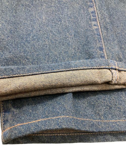 9090（9090）9090 (9090) King Logo Wide Tuck Denim Pants インディゴ サイズ:XLの古着・服飾アイテム
