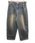 9090（9090）の古着「King Logo Wide Tuck Denim Pants」｜インディゴ