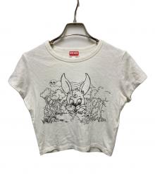KENZO（ケンゾー）の古着「カラーリング クロップド コットン Tシャツ」｜ホワイト