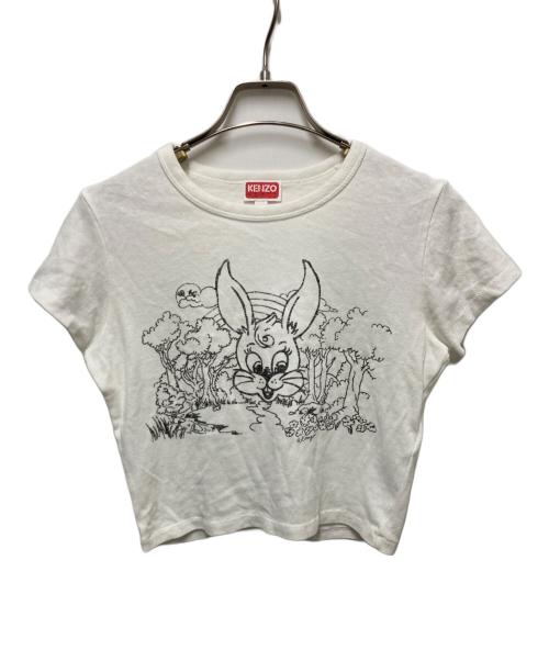 KENZO（ケンゾー）KENZO (ケンゾー) カラーリング クロップド コットン Tシャツ ホワイト サイズ:Sの古着・服飾アイテム