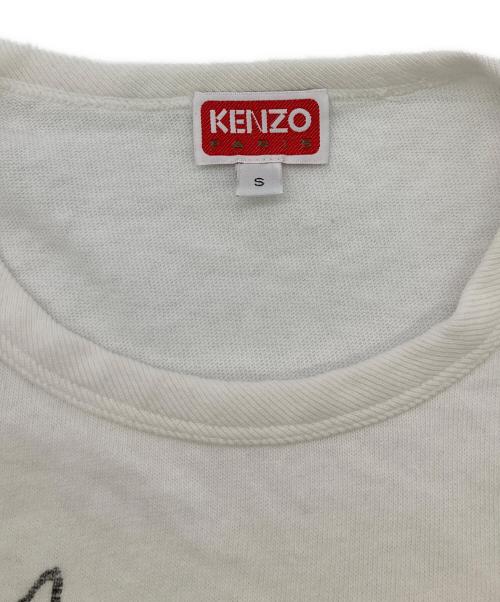 KENZO（ケンゾー）KENZO (ケンゾー) カラーリング クロップド コットン Tシャツ ホワイト サイズ:Sの古着・服飾アイテム