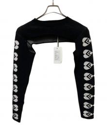 AQUA LIXUM SU（アクアリクスンスー）の古着「Round Neck Sleevelet Black」｜ブラック