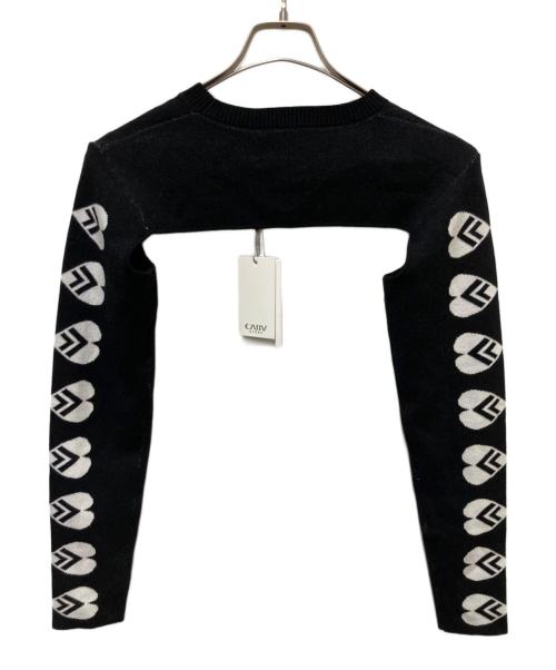 AQUA LIXUM SU（アクアリクスンスー）AQUA LIXUM SU (アクアリクスンスー) Round Neck Sleevelet Black ブラック サイズ:FREEの古着・服飾アイテム