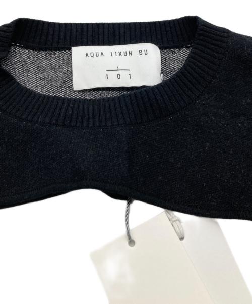 AQUA LIXUM SU（アクアリクスンスー）AQUA LIXUM SU (アクアリクスンスー) Round Neck Sleevelet Black ブラック サイズ:FREEの古着・服飾アイテム