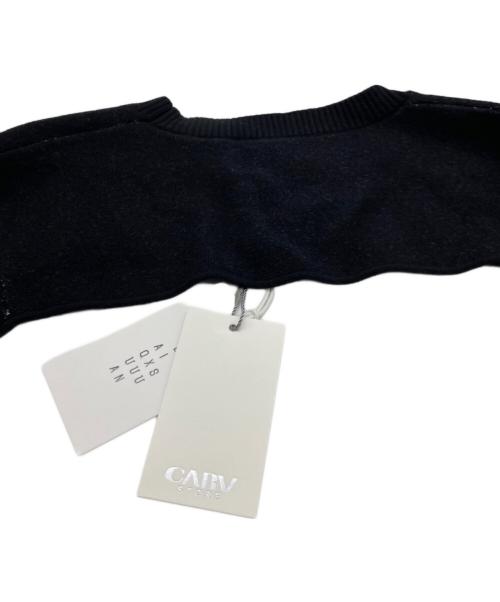 AQUA LIXUM SU（アクアリクスンスー）AQUA LIXUM SU (アクアリクスンスー) Round Neck Sleevelet Black ブラック サイズ:FREEの古着・服飾アイテム