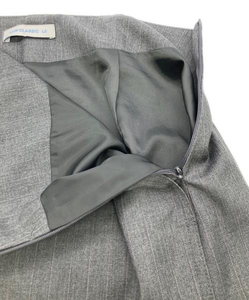 LOW CLASSIC LC（ロウ クラシック）LOW CLASSIC LC (ロウ クラシック) ストライプロングスカート グレー サイズ:Sの古着・服飾アイテム