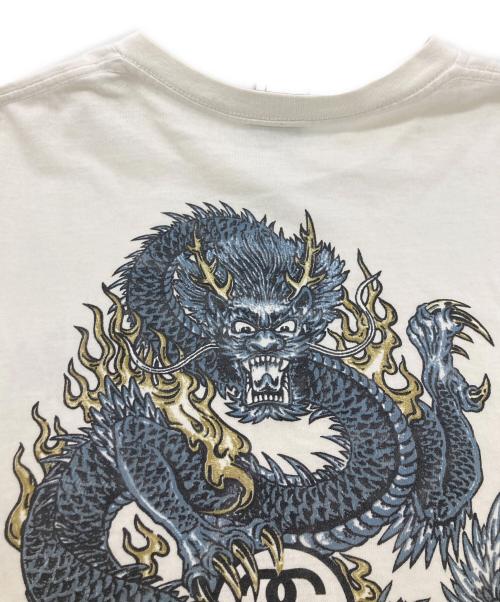 stussy（ステューシー）stussy (ステューシー) 90s 2代目ドラゴンプリントTシャツ ホワイト サイズ:Lの古着・服飾アイテム
