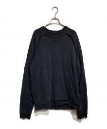Maison Margiela（メゾンマルジェラ）の古着「エルボーパッチカットオフスウェット」｜ブラック