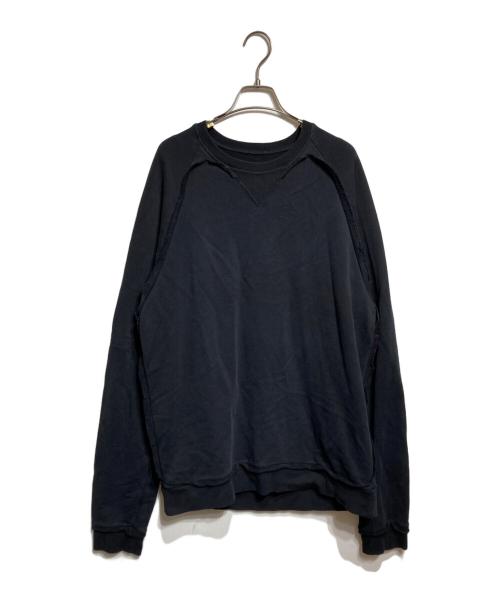 Maison Margiela（メゾンマルジェラ）Maison Margiela (メゾンマルジェラ) エルボーパッチカットオフスウェット ブラック サイズ:52の古着・服飾アイテム