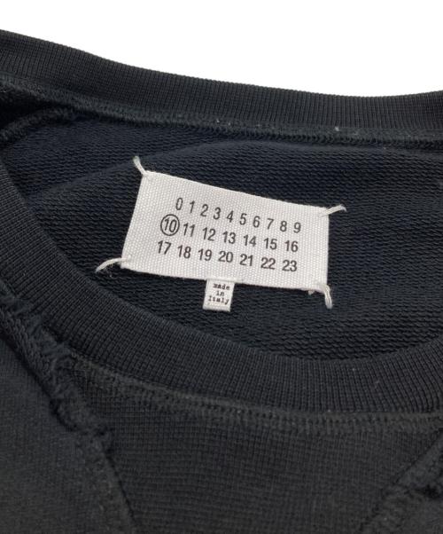 Maison Margiela（メゾンマルジェラ）Maison Margiela (メゾンマルジェラ) エルボーパッチカットオフスウェット ブラック サイズ:52の古着・服飾アイテム