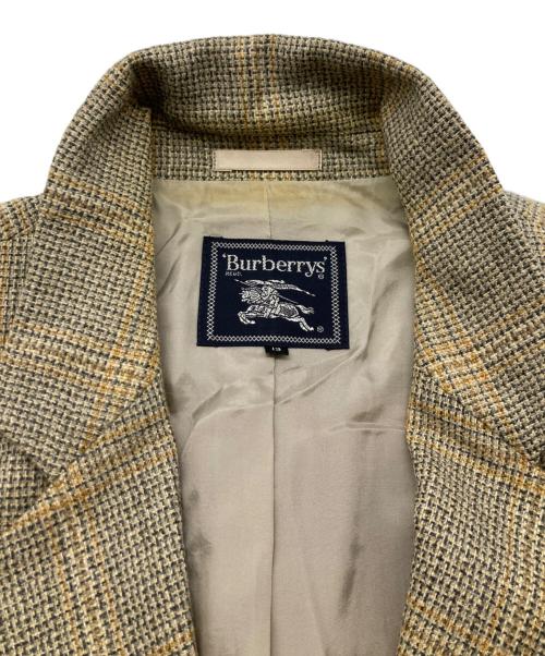 Burberry's（バーバリーズ）Burberry's (バーバリーズ) カシミヤ2Bジャケット イエロー サイズ:13の古着・服飾アイテム