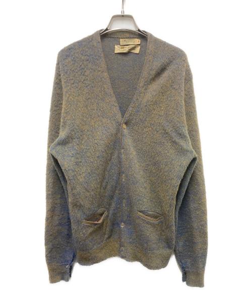 the Moonshiner knit by Himalaya（ザ・ムーンシャイナー・ニット・バイ・ヒマラヤ）the Moonshiner knit by Himalaya (ザ・ムーンシャイナー・ニット・バイ・ヒマラヤ) 60s モヘアカーディガン ブルー×グリーン サイズ:Ｍの古着・服飾アイテム