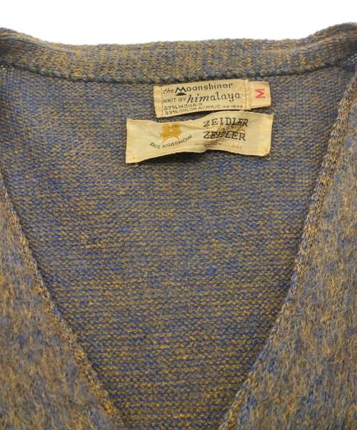 the Moonshiner knit by Himalaya（ザ・ムーンシャイナー・ニット・バイ・ヒマラヤ）the Moonshiner knit by Himalaya (ザ・ムーンシャイナー・ニット・バイ・ヒマラヤ) 60s モヘアカーディガン ブルー×グリーン サイズ:Ｍの古着・服飾アイテム