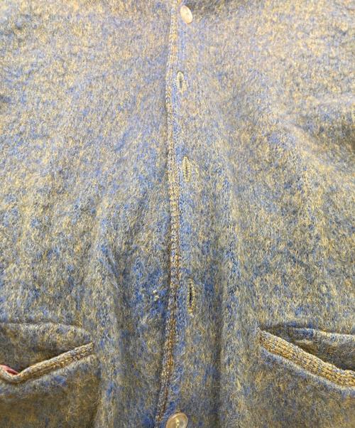 the Moonshiner knit by Himalaya（ザ・ムーンシャイナー・ニット・バイ・ヒマラヤ）the Moonshiner knit by Himalaya (ザ・ムーンシャイナー・ニット・バイ・ヒマラヤ) 60s モヘアカーディガン ブルー×グリーン サイズ:Ｍの古着・服飾アイテム