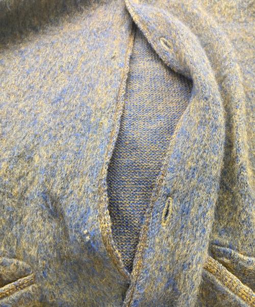 the Moonshiner knit by Himalaya（ザ・ムーンシャイナー・ニット・バイ・ヒマラヤ）the Moonshiner knit by Himalaya (ザ・ムーンシャイナー・ニット・バイ・ヒマラヤ) 60s モヘアカーディガン ブルー×グリーン サイズ:Ｍの古着・服飾アイテム