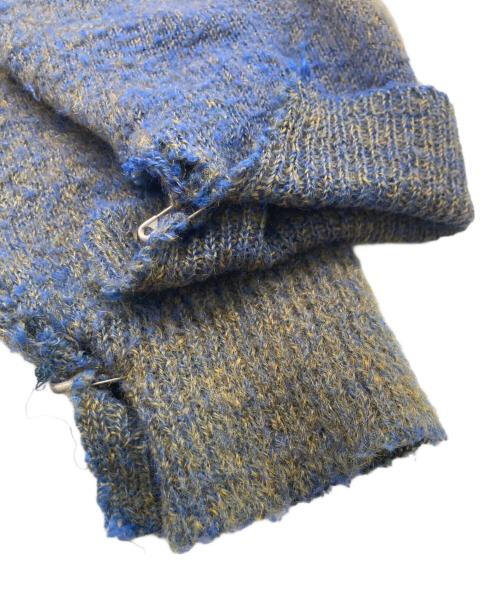 the Moonshiner knit by Himalaya（ザ・ムーンシャイナー・ニット・バイ・ヒマラヤ）the Moonshiner knit by Himalaya (ザ・ムーンシャイナー・ニット・バイ・ヒマラヤ) 60s モヘアカーディガン ブルー×グリーン サイズ:Ｍの古着・服飾アイテム