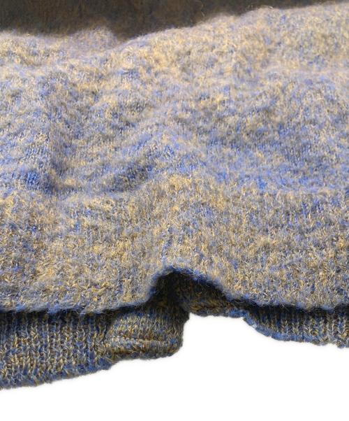 the Moonshiner knit by Himalaya（ザ・ムーンシャイナー・ニット・バイ・ヒマラヤ）the Moonshiner knit by Himalaya (ザ・ムーンシャイナー・ニット・バイ・ヒマラヤ) 60s モヘアカーディガン ブルー×グリーン サイズ:Ｍの古着・服飾アイテム
