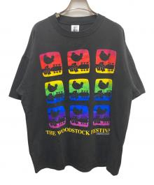 USED（ユーズド）の古着「90s THE WOODSTOCK FESTIVAL プリントTシャツ」｜ブラック