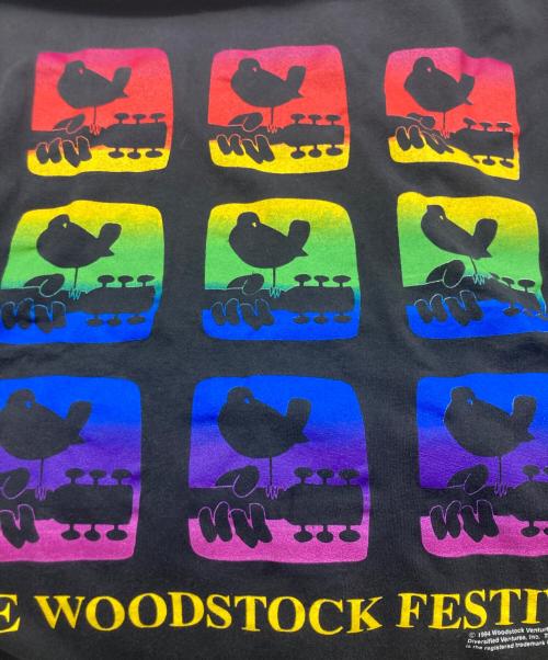 USED（ユーズド）USED (ユーズド) 90s THE WOODSTOCK FESTIVAL プリントTシャツ ブラック サイズ:ＸＬの古着・服飾アイテム