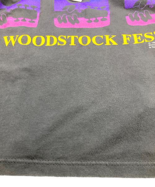 USED（ユーズド）USED (ユーズド) 90s THE WOODSTOCK FESTIVAL プリントTシャツ ブラック サイズ:ＸＬの古着・服飾アイテム