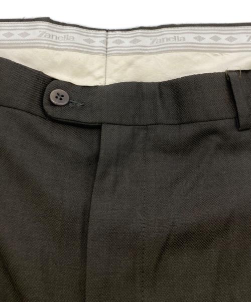 Zanella（ザネーラ）Zanella (ザネーラ) ワイドタックスラックス ブラウン サイズ:36の古着・服飾アイテム