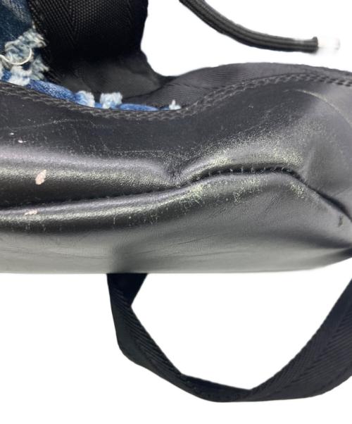 DIESEL（ディーゼル）DIESEL (ディーゼル) レザー切替バックパック ブラック×ブルー サイズ:Free(実寸参照）の古着・服飾アイテム