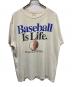 ALORE（アローレ）の古着「90s Baseball Is Life メッセージプリントTシャツ」｜ホワイト