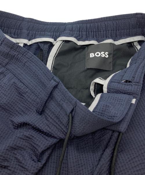 HUGO BOSS（ヒューゴ ボス）HUGO BOSS (ヒューゴ ボス) シアサッカースラックス ネイビー サイズ:UK48の古着・服飾アイテム
