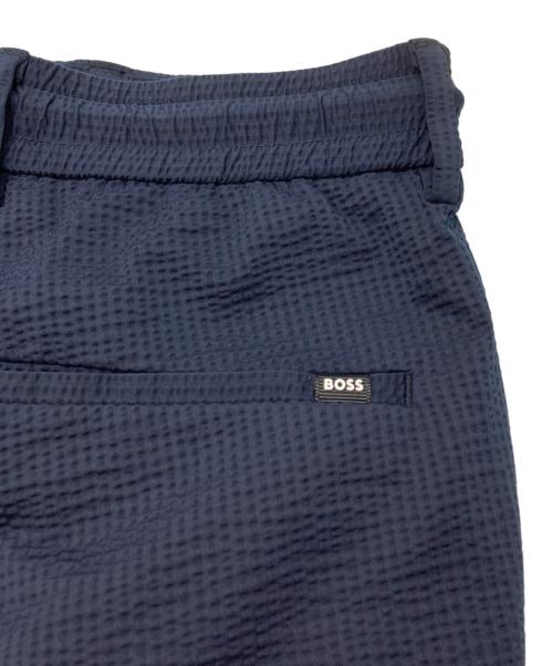 HUGO BOSS（ヒューゴ ボス）HUGO BOSS (ヒューゴ ボス) シアサッカースラックス ネイビー サイズ:UK48の古着・服飾アイテム
