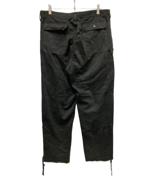 USED（ユーズド）USED (ユーズド) 後染めダブルニーパンツ ブラック サイズ:52の古着・服飾アイテム