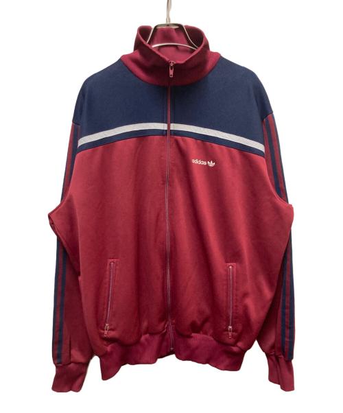 adidas（アディダス）adidas (アディダス) 80s スタンドカラートラックジャケット レッドネイビー サイズ:XLの古着・服飾アイテム