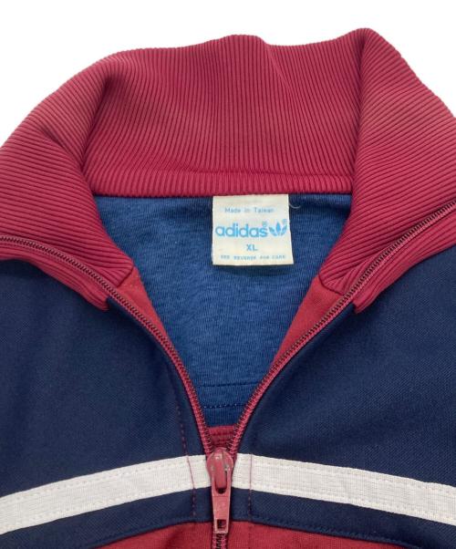 adidas（アディダス）adidas (アディダス) 80s スタンドカラートラックジャケット レッドネイビー サイズ:XLの古着・服飾アイテム