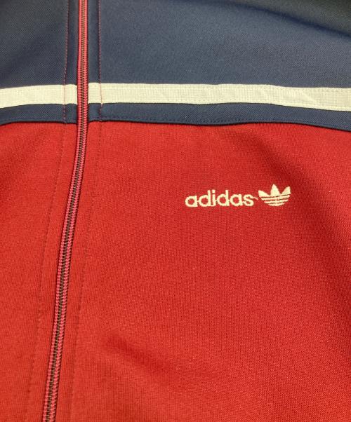 adidas（アディダス）adidas (アディダス) 80s スタンドカラートラックジャケット レッドネイビー サイズ:XLの古着・服飾アイテム