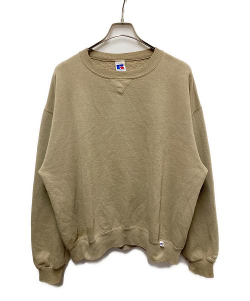 RUSSELL ATHLETIC（ラッセルアスレチック）RUSSELL ATHLETIC (ラッセルアスレチック) 前Vプレーンスウェット ベージュ サイズ:Lの古着・服飾アイテム