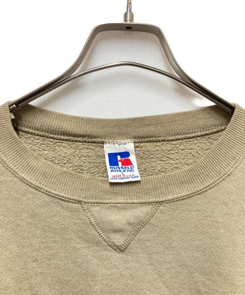 RUSSELL ATHLETIC（ラッセルアスレチック）RUSSELL ATHLETIC (ラッセルアスレチック) 前Vプレーンスウェット ベージュ サイズ:Lの古着・服飾アイテム