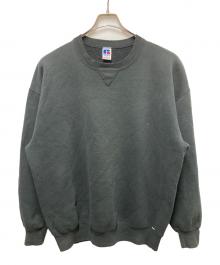 RUSSELL ATHLETIC（ラッセルアスレチック）の古着「前Vプレーンスウェット」｜ブラック