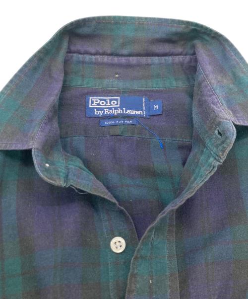 POLO RALPH LAUREN（ポロ・ラルフローレン）POLO RALPH LAUREN (ポロ・ラルフローレン) ブラックウォッチチェックシャツ ネイビー×グリーン サイズ:Mの古着・服飾アイテム