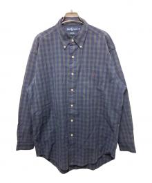 POLO RALPH LAUREN（ポロ・ラルフローレン）の古着「ブラックウォッチチェックシャツ」｜グリーン×ネイビー