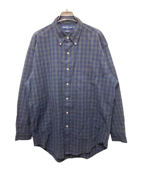 POLO RALPH LAUREN（ポロ・ラルフローレン）POLO RALPH LAUREN (ポロ・ラルフローレン) ブラックウォッチチェックシャツ グリーン×ネイビー サイズ:Mの古着・服飾アイテム