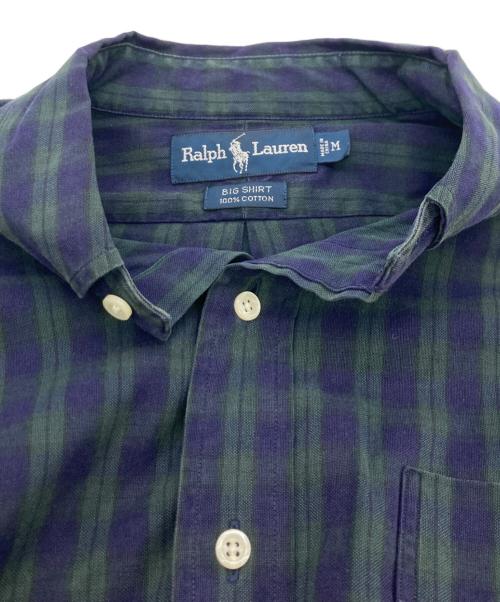 POLO RALPH LAUREN（ポロ・ラルフローレン）POLO RALPH LAUREN (ポロ・ラルフローレン) ブラックウォッチチェックシャツ グリーン×ネイビー サイズ:Mの古着・服飾アイテム
